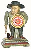 C.1890, French, Match Strike Alarm Clock, in generally good condition,