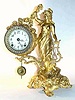 C.1890, A Small Ansonia 8-Day movement in a nice spelter boudoir case of unknown make.