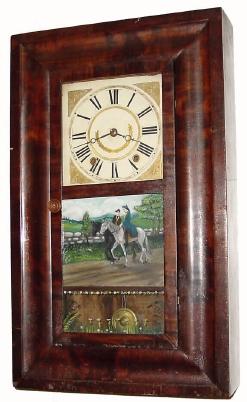 C.1841, (dated label) Mellish and Murdock, Woodstock, VT, 30 hour wood works "OG" in generally good condition. — Antique Clocks Price Guide