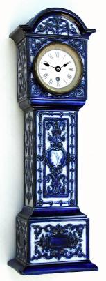 C.1900, French, Cobalt Blue porcelain clock in good condition. — Antique Clocks Price Guide