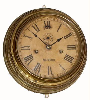 C.1885, Seth Thomas, "Banner Lever", 8 inch dial and in generally good condition. — Antique Clocks Price Guide