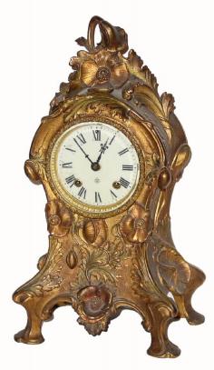C.1900, Ansonia Clock Co., "Dolores" in generally good original condition. — Antique Clocks Price Guide