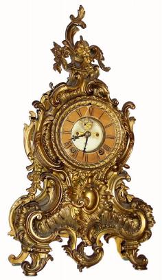 Mixed Lot, C.1900, French Cast Brass case in the Louis XVI style, now with an Ansonia open escape movement, — Antique Clocks Price Guide