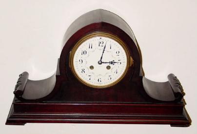 C.1915, French for Tiffany and Co., NY, mahogany cased tambour clock in generally good condition, exceptions noted. — Antique Clocks Price Guide