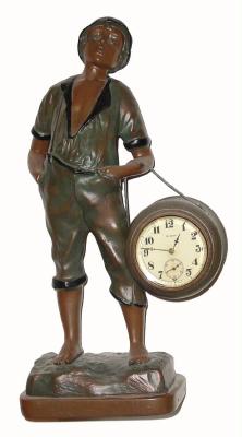 C.1914, Ansonia Clock Co., NOVELTY No. 807 (Whistler) , in excellent restored condition (exceptions noted). — Antique Clocks Price Guide