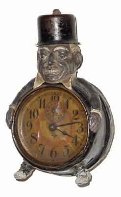 C.1905, German, BURGERMEISTER 1-Day alarm in generally good original condition. — Antique Clocks Price Guide