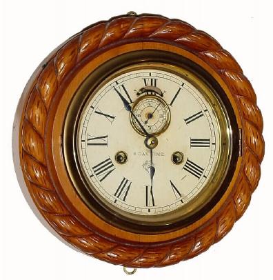 C.1880, Ansonia "CABLE LEVER", 6-Inch time, the case refinished and movement cleaned; with original dial and hands. — Antique Clocks Price Guide