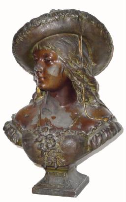 C.1900, Ansonia, ODETTE, side piece in fair to good original condition — Antique Clocks Price Guide