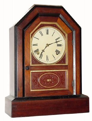 C.1870, Jerome and Co., (New Haven), Mahogany, 8-day, octagon top shelf clock — Antique Clocks Price Guide
