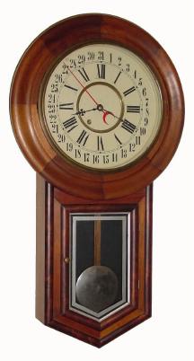 C.1900, New Haven Clock Co., "No. 1 Time-Piece Regulator", 8-day calendar wall clock. — Antique Clocks Price Guide