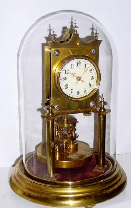 C.1902, German, Jahresuhrenfabrik, 400-day timepiece, plate 1471, pendulum No. 21. — Antique Clocks Price Guide