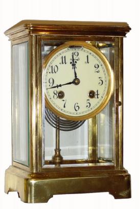 C.1910, Ansonia Clock Co., CRYSTAL model 4-glass in good original condition, — Antique Clocks Price Guide