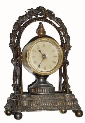 C.1889, Parker and Whipple, Model No. 25, mini cast case boudoir clock. — Antique Clocks Price Guide