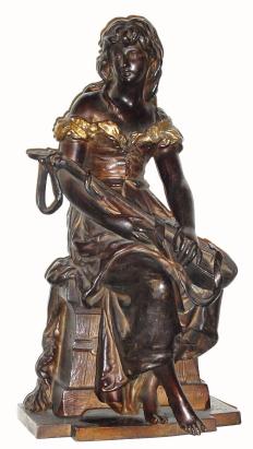C.1900, French, an Original Mignon Statue, same as the American statue (after all we copied it), — Antique Clocks Price Guide