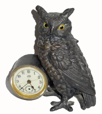 C.1905, Jennings Brothers, OWL INK, in overall good condition. — Antique Clocks Price Guide