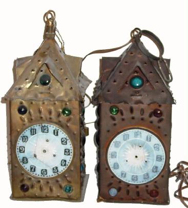 C.1880, (lot of 2, as-found), PARADE clocks, incomplete, with damage. — Antique Clocks Price Guide