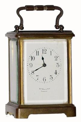 C.1910, French, Brass Cased Carriage timepiece, for Wm Wise and Son, Brooklyn (on dial), and in generally good, as-found condition. — Antique Clocks Price Guide