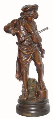 C.1890, French "Lulli", single figure garniture statue in very good original condition. — Antique Clocks Price Guide