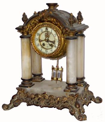 C.1900, Wm. L. Gilbert TUSCAN, mantle regulator, — Antique Clocks Price Guide