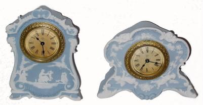 C.1900, Ansonia Clock Co., (Lot of 2), porcelain clocks in generally good condition: — Antique Clocks Price Guide