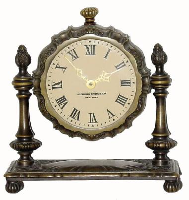 C.1910, Sterling Bronze Co., New York, bronze desk clock in excellent original condition. — Antique Clocks Price Guide