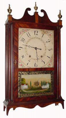 C.1827, E. Terry and Sons, 30-hour time/strike 2-Wt, Pillar and Scroll shelf clock. — Antique Clocks Price Guide