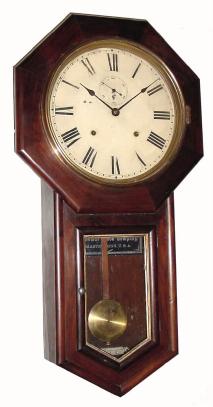 C.1885, Seth Thomas Clock Co., Thomaston, Conn, 8-day striking "World" model wall clock. — Antique Clocks Price Guide