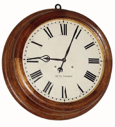 C.1900, Seth Thomas Clock Co., "Gallery, 18 Inch", in oak and in excellent restored condition. — Antique Clocks Price Guide