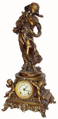 C.1904, Ansonia "Sybil and Winter", with restorations. — Antique Clocks Price Guide