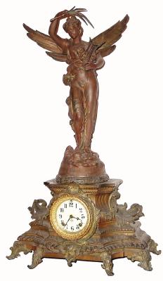 C.1900, Ansonia, UNDINE and GLORIA, in good, as-found condition, dirty. — Antique Clocks Price Guide