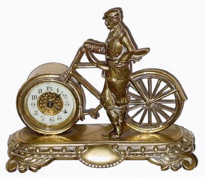 C.1900, English, British United Clock Co., BICYCLE clock in excellent original condition. — Antique Clocks Price Guide