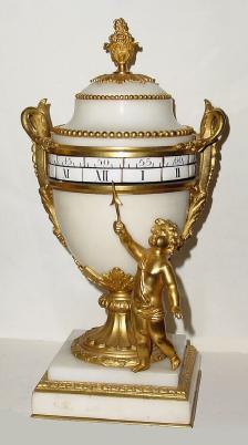 C.1890, French, Annular Dial Clock, Time only, in a white marble and ormolu case, and in excellent original condition. — Antique Clocks Price Guide