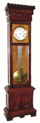 C.1890, Wm. L. Gilbert, "Regulator No. 12, Standing" in excellent condition. — Antique Clocks Price Guide