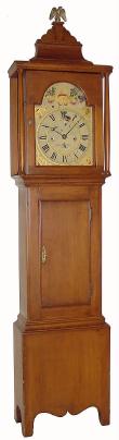 C.1815, Joshua Wilder, Hingham, Mass, Dwarf 8-day striking tall case in generally good condition. — Antique Clocks Price Guide