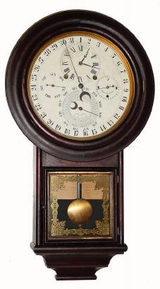 C.1880, E. N. Welch Mfg, Bristol, "GALE DROP CALENDAR No.3", in excellent original condition. — Antique Clocks Price Guide