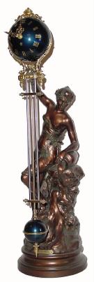 C.1895, French, Bronzed Spelter Swinging Mystery timepiece (ball style) in very good condition. — Antique Clocks Price Guide