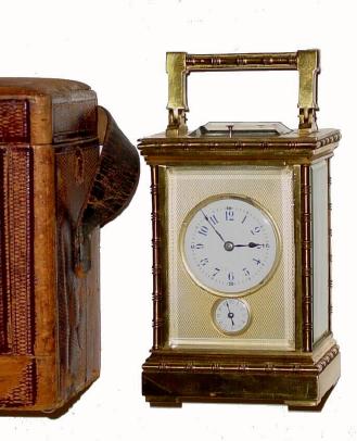 C.1900, French, Brass Cased Carriage Clock, time, strike, repeat and alarm, in generally good condition, — Antique Clocks Price Guide