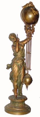 C.1900, Ansonia Clock Co., New York "Juno" ball swing clock. — Antique Clocks Price Guide