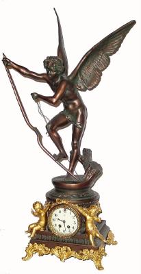 C.1898, Wm. L. Gilbert, "ARCHER" figural clock, 8-day, time and strike, and in excellent restored condition. — Antique Clocks Price Guide