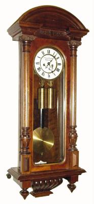 C.1900, Austrian, Gebruder Resch, Small 2-weight regulator with 5.5" dial, and in good condition with some bits restored. — Antique Clocks Price Guide