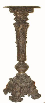 C.1895, Ansonia, Large Cast Pedestal for a lamp or swing clock. — Antique Clocks Price Guide