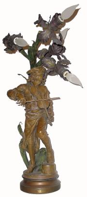 C.1905, French ELECTROLIER, "Lulli" in good original condition. — Antique Clocks Price Guide