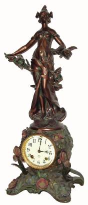 C.1904, French, "Fleur de Lys and No. 1175" (Rose), with restoration. — Antique Clocks Price Guide