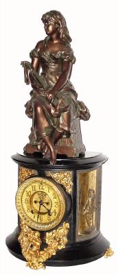 C.1904, Ansonia "INDIANA and MIGNON No. 1050", in generally good condition. — Antique Clocks Price Guide