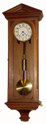 C.1890, Austrian, 1-Wt, Regulator, in a simple pediment style case of walnut veneer, and in generally very good condition. — Antique Clocks Price Guide