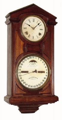 C.1880, Ithaca Calendar Clock Co., HANGING LIBRARY, in generally good condition. — Antique Clocks Price Guide
