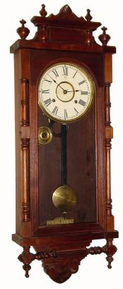 C.1890, Ansonia QUEEN ELIZABETH, in walnut and in generally good restored condition. — Antique Clocks Price Guide