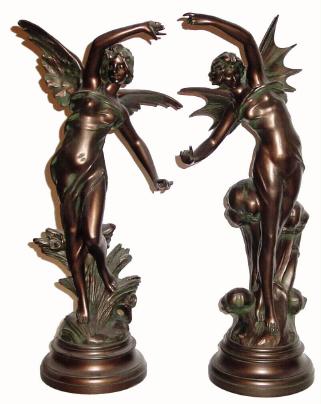 C.1904, Ansonia, "No 1182, La Source and La Vague", in excellent restored condition. — Antique Clocks Price Guide