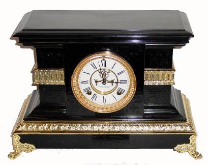 C.1885, Ansonia, MARBELITE No. 7, in excellent restored condition. — Antique Clocks Price Guide
