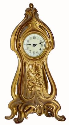 C.1906, Ansonia, TULIP, cast metal novelty clock — Antique Clocks Price Guide